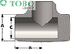 Фитинги для труб из металлической стали равные Tee DN 80 STD ASTM A335 WP5 Сплавная сталь Стандартные конецки бебеля ASME B16.25
