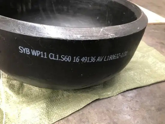 Легированная сталь приспосабливая 10" безшовная крышка ASTM A234 WP11 стальной трубы SCH80 сварила крышку