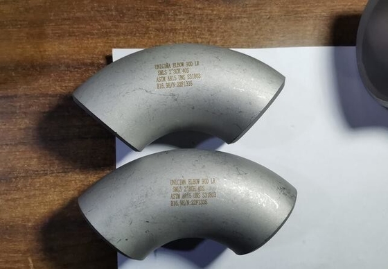 Безшовный локоть 6&quot; радиуса длины сварки встык 90° SCH-XS ASTM A815 UNS S31803