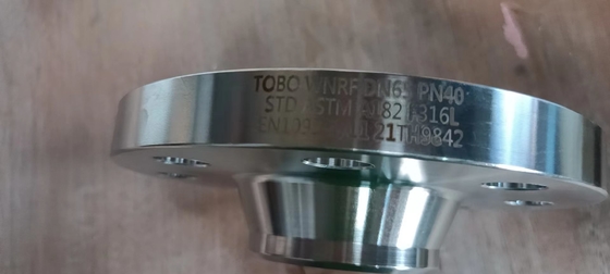 Фланцы штуцеров трубы WNRF нержавеющей стали PN16 DN40 STD ASTM A182 F316L