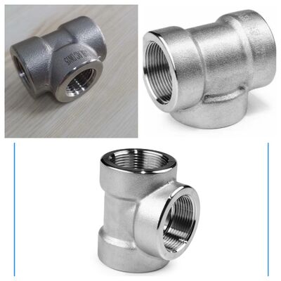 Высококачественная ASME B16.9/ASTM A403 WP316 304 SS Нержавеющая сталь Нить равного диаметра Tee